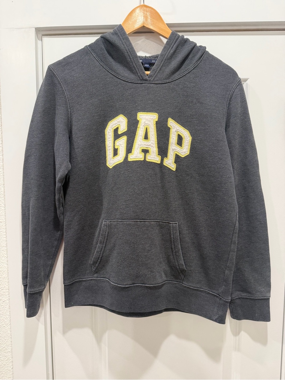 GAP Women’s Charcoal Hoodie with Yellow Logo